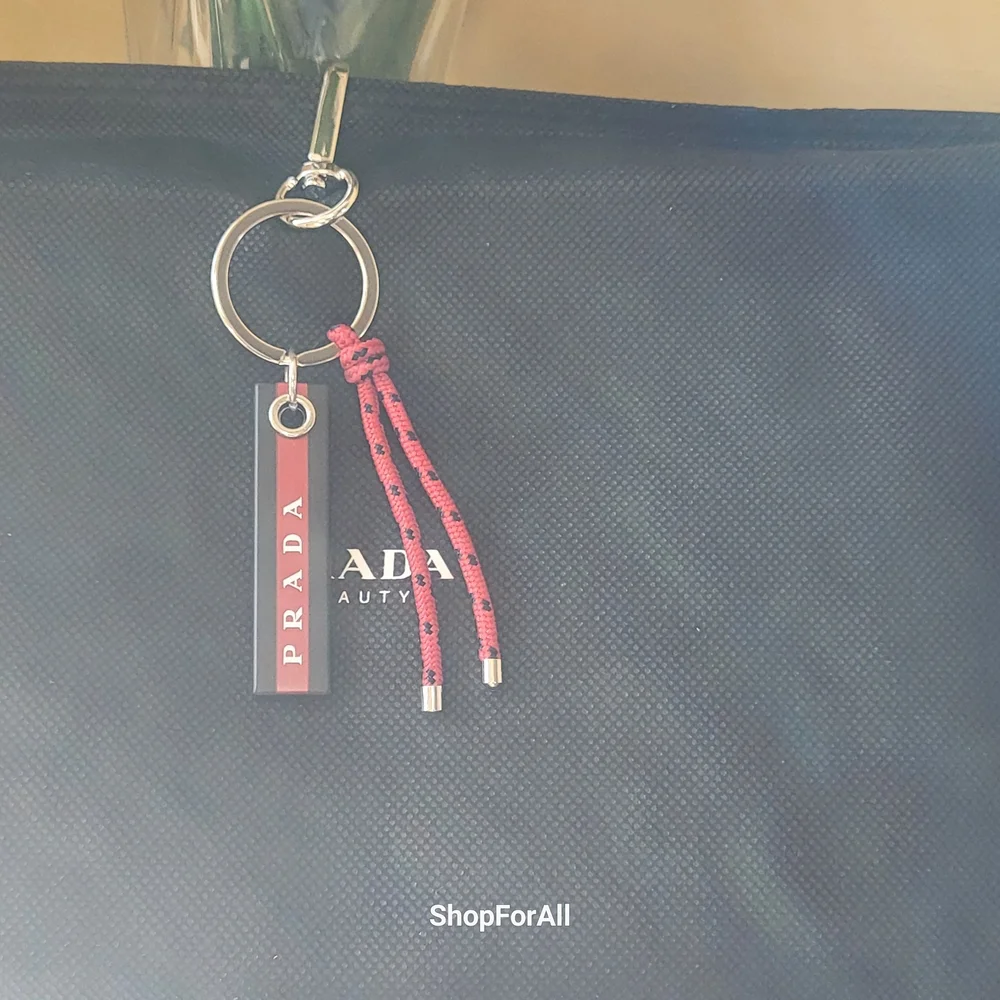 Prada Red and Black Keychain